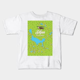 Siljan Lake Sweden map Kids T-Shirt